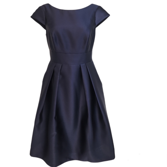 Alfred Sung Satin Twill Cocktail Dress D766 NWT - Picture 2 of 8